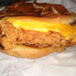 Ultimate chicken fried chicken sandwich! (minus lettuce and tomato) Yum!