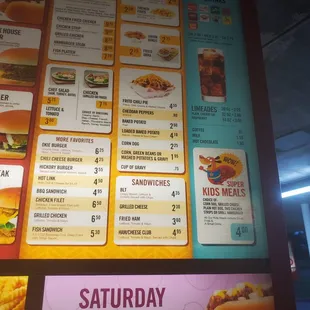 Updated menu