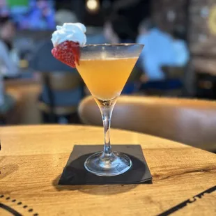 Upside Down Banana Split Martini