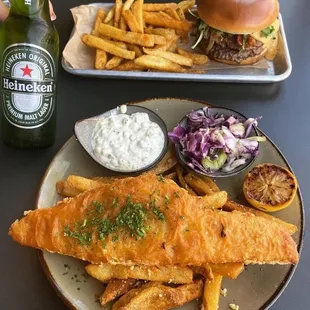 seafood, fish, food, fish and chips