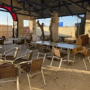 Lots of patio seating will be great when it warms up!