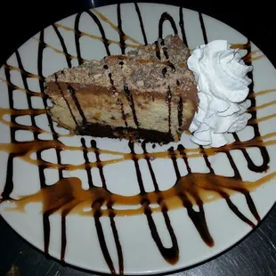 a slice of cheesecake on a plate