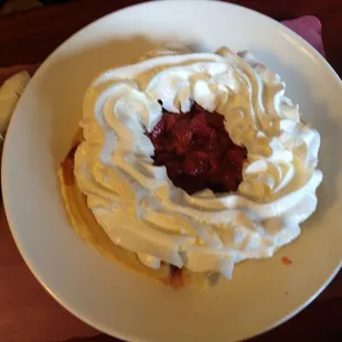 Strawberry and Whipped Cream Waffles rock!