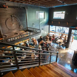 View of the downstairs bar from the mezzanine.