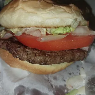 Hello Topeka I would like to thank the staff at Chuck Burgers on 6th Avenue for reondition of a classic single hamburger.