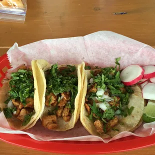 Chicken tacos...