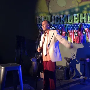 You never know who will be here when you walk in. Doug Stanhope performing at chuckleheads.