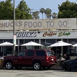 Chucks coffee shop front entrance...