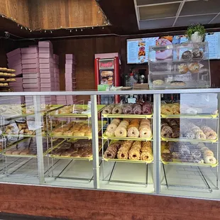 a display of donuts