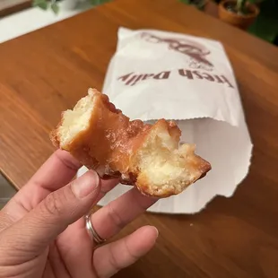 Glazed old fashioned (crunch/firm on the outside, soft/dough-y on the inside, YUMMM)