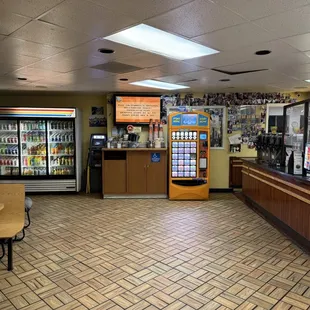Front counter and drinks
