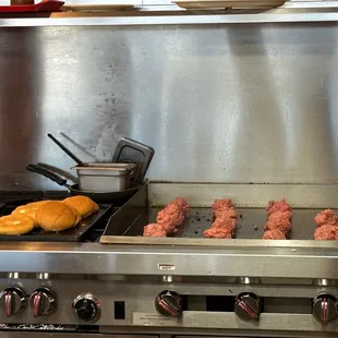 Grill burgers before smash