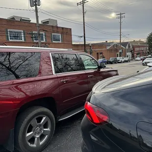 Inconsiderate Owner blocking in cars.