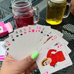 Cards and seltzer and beer