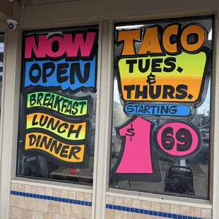 tacos, outside