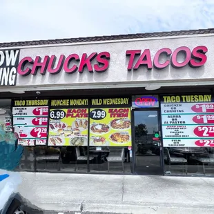 the front of the restaurant