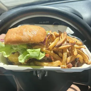 Bacon Cheeseburger and Fries!