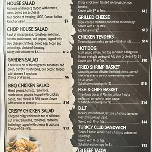 Menu and my order