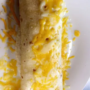 a burrito on a plate