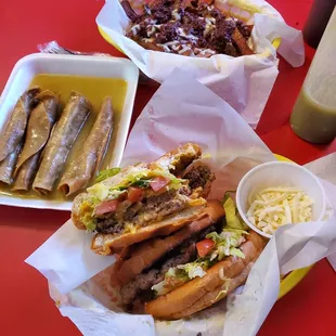 food, burgers