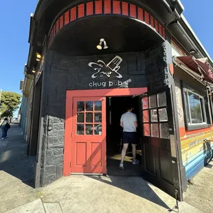 outside