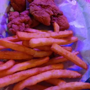 Chicken strips and Fries
