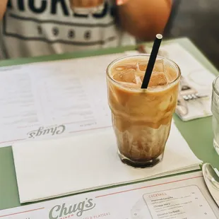 Cold brew latte with oat milk