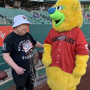 On the field with Parker