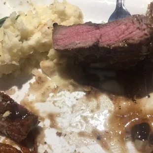 My over cooked medium rare steak