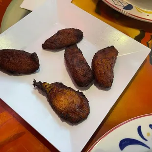 Plantains cooked a little longer as I asked for. Perfection!