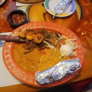 a plate of food on a table