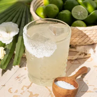 Classic Skinny "La Flaca" Margarita made with fresh lime, agave, and salt.