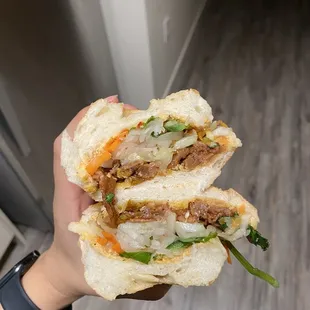 Roasted pork bánh mi - $7.10 after tax