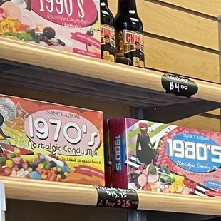 Fun nostalgic candy gift boxes