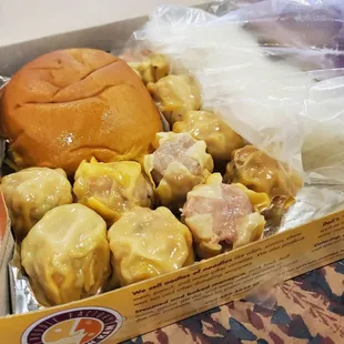 Baked Manapua, Pork Hash, and Sweet Rice Cake.