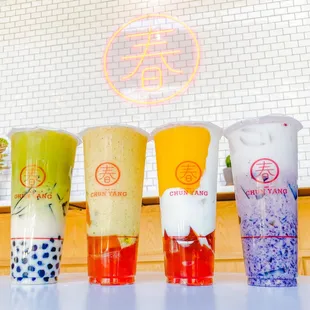 Matcha Latte, Kiwi Yakult, Mango Cheese Drink, Purple Rice Fresh Milk!