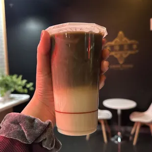 hojicha oat milk latte