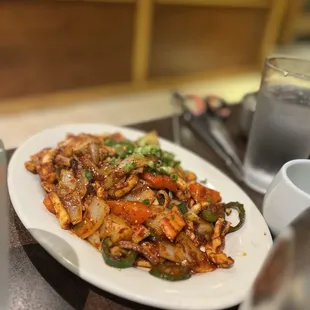 a plate of food on a table