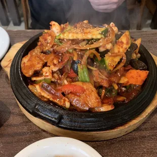 Pork and squid spicy marinade