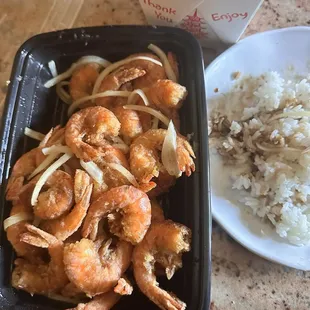 Salt&amp;pepper shrimp (I ate6-8 shrimp already) Delicious