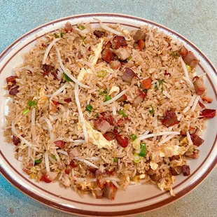 a plate of fried rice