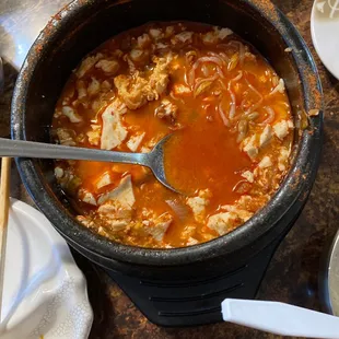 Soondubu jjigae (1/2 eaten)