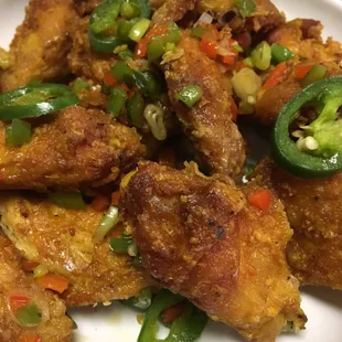 Salt and pepper chicken wings. The best I&apos;ve ever had!