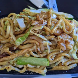 Stir fried udon noodle