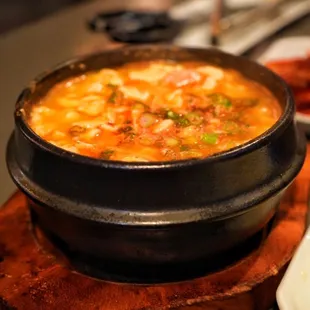 Tofu seafood soup