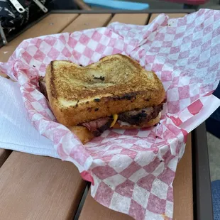 Texas Toast Brisket Grilled Cheese