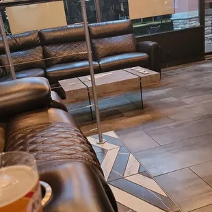 Card playing table with sofa