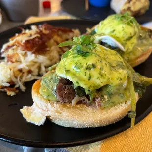 Carnitas Eggs Benedict