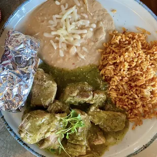 Chili Verde Plate