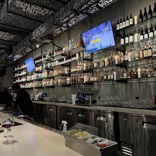 the bar area